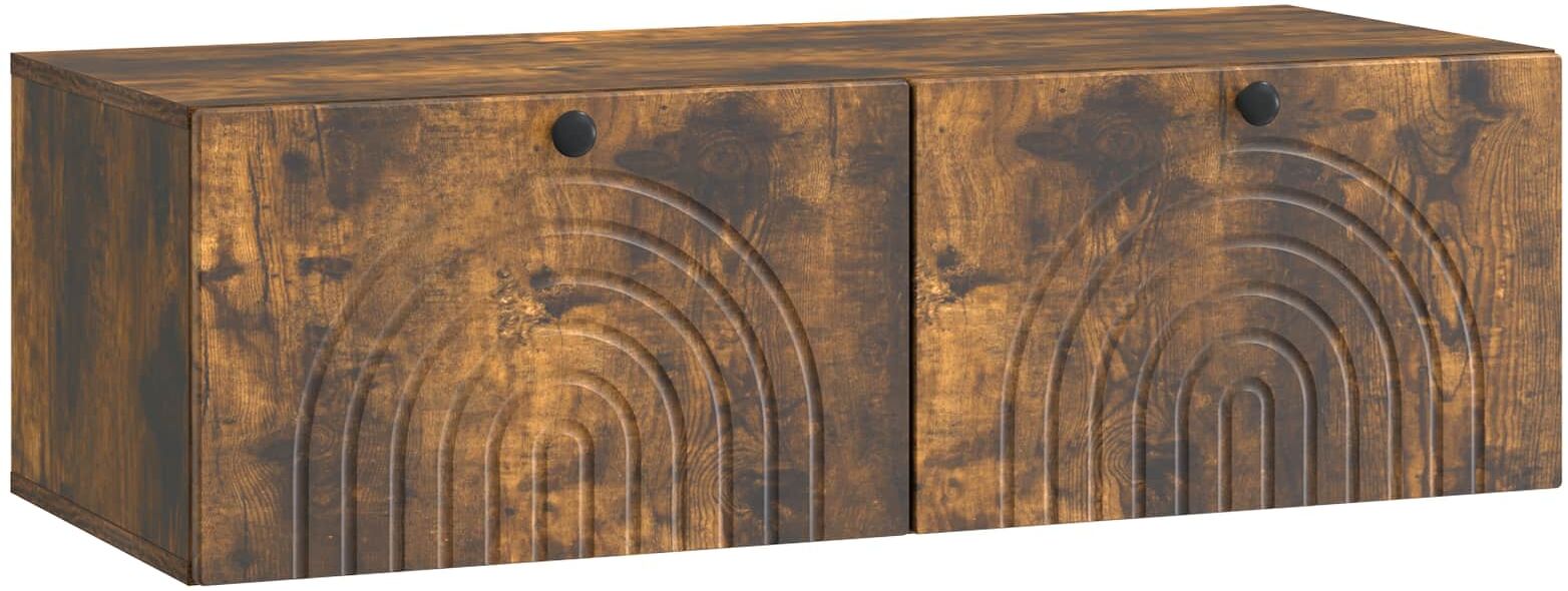vidaXL Mueble para TV de pared 99 x 41 x 30 cm Roble Ahumado Marrón