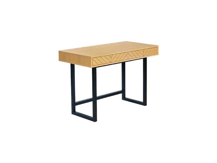 Design Schreibtisch „Camden Herringbone“ Eiche Natural, Schwarz MR.WOOD