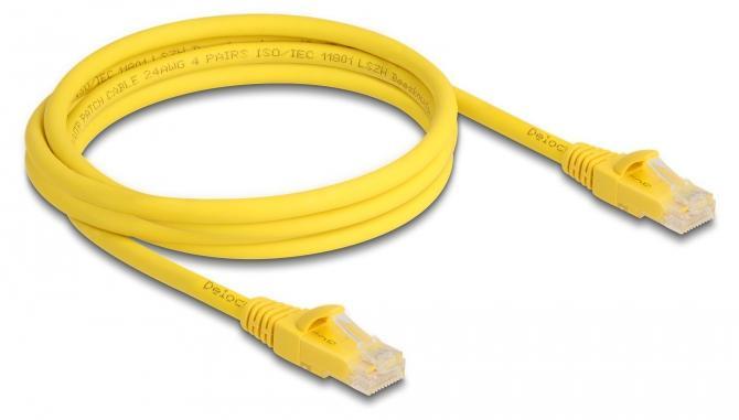 Delock RJ45-kabel Cat.6A U/UTP, Geel, 2 meter