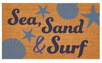 Evergreen "Sea Sand and Surf Coastal Coir Mat 28""x16"" - 28"" x 16"""