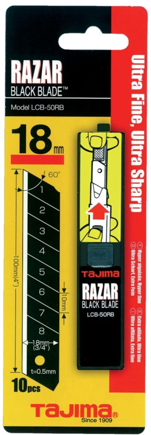 RAZAR BLACK Klingen 18mm LCB50RBC VE10St. Tajima)