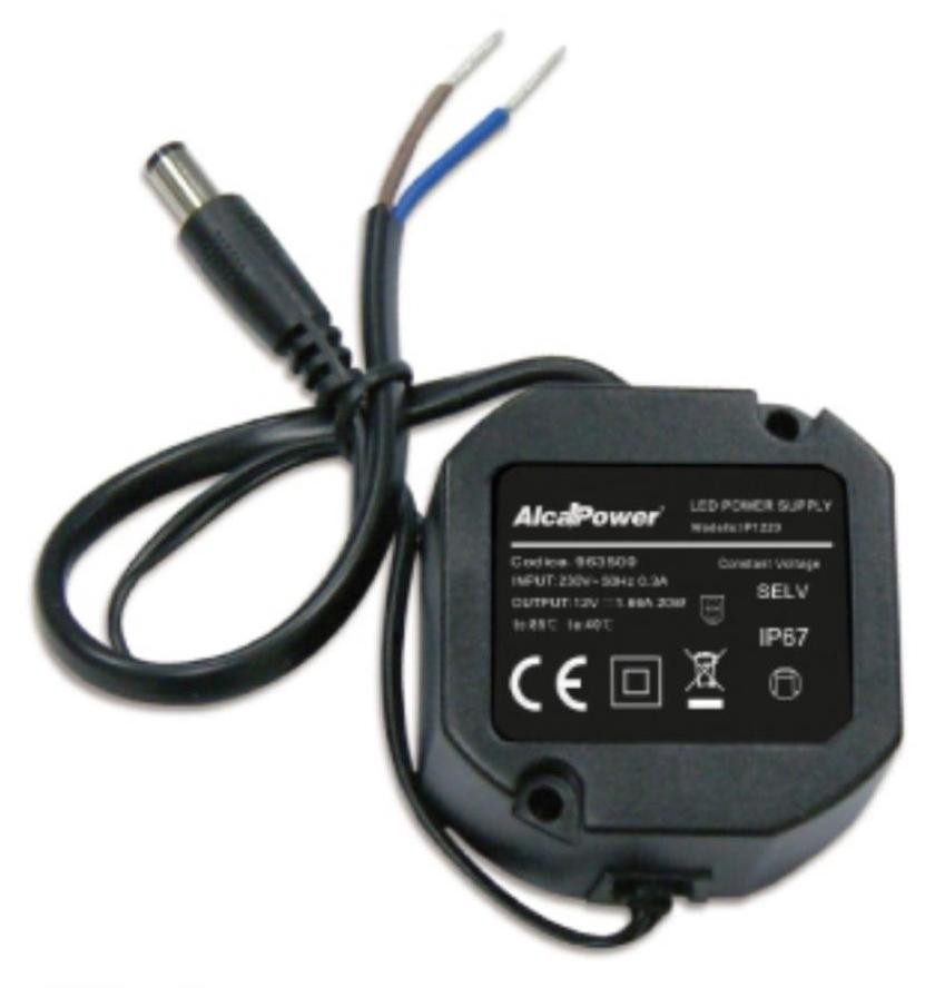 Alcapower schakelende voeding IP67 12V 20W 1,66A met DC-uitgang 5,5x2,1mm