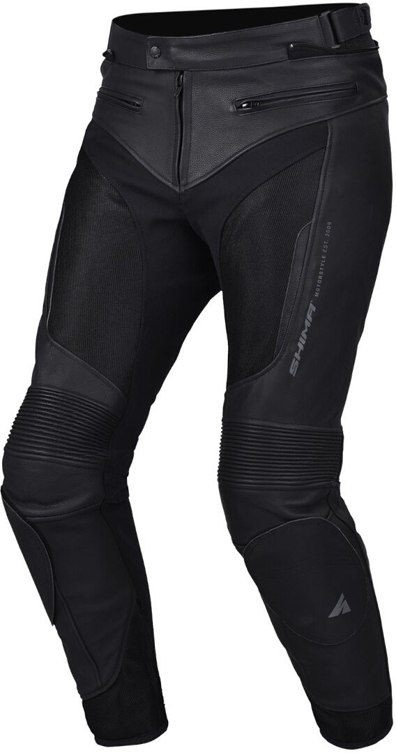 SHIMA Piston Motorrad Leder- / Textilhose PISTON-PANTS-BLK-50