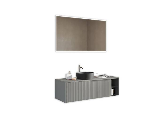Composition 5 pièces en MDF gris