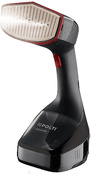 Cepillo de vapor y plancha - Polti Vaporella Styler GSM100BL, 1740 V, Base cerámica, Negro