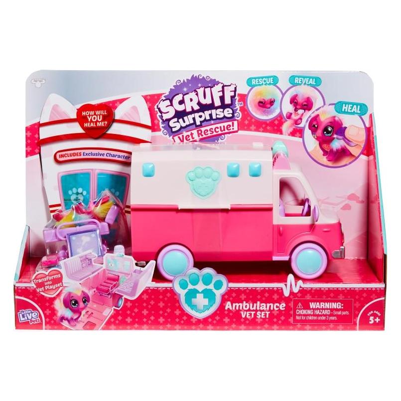 Moose Little Rescue Scruff-a-luvs Ambulance Playset (SCR-30182)