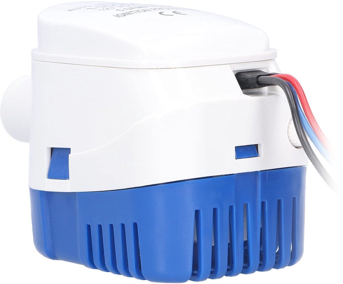 Allecto Dompelpomp voor afvalwaterbehandeling en scheepslens, automatisch elektrisch, DC12V, 1100 GPH