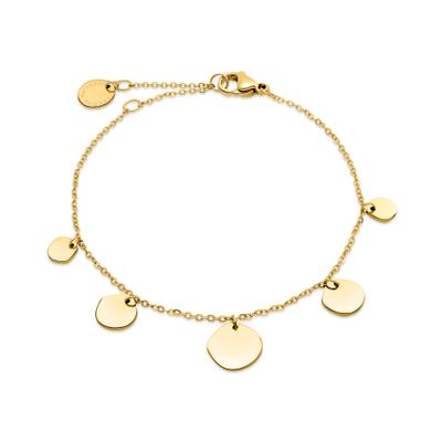 Armband LIEBESKIND BERLIN "Schmuck Geschenk Edelstahl Armkette The Organic Treasure", gold (gelbgoldfarben), Armbänder, Damen, 21cm, Edelstahl, Armband