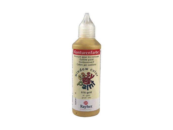 Rayher Window-Color Konturenfarbe Easy Paint Gold 80 ml