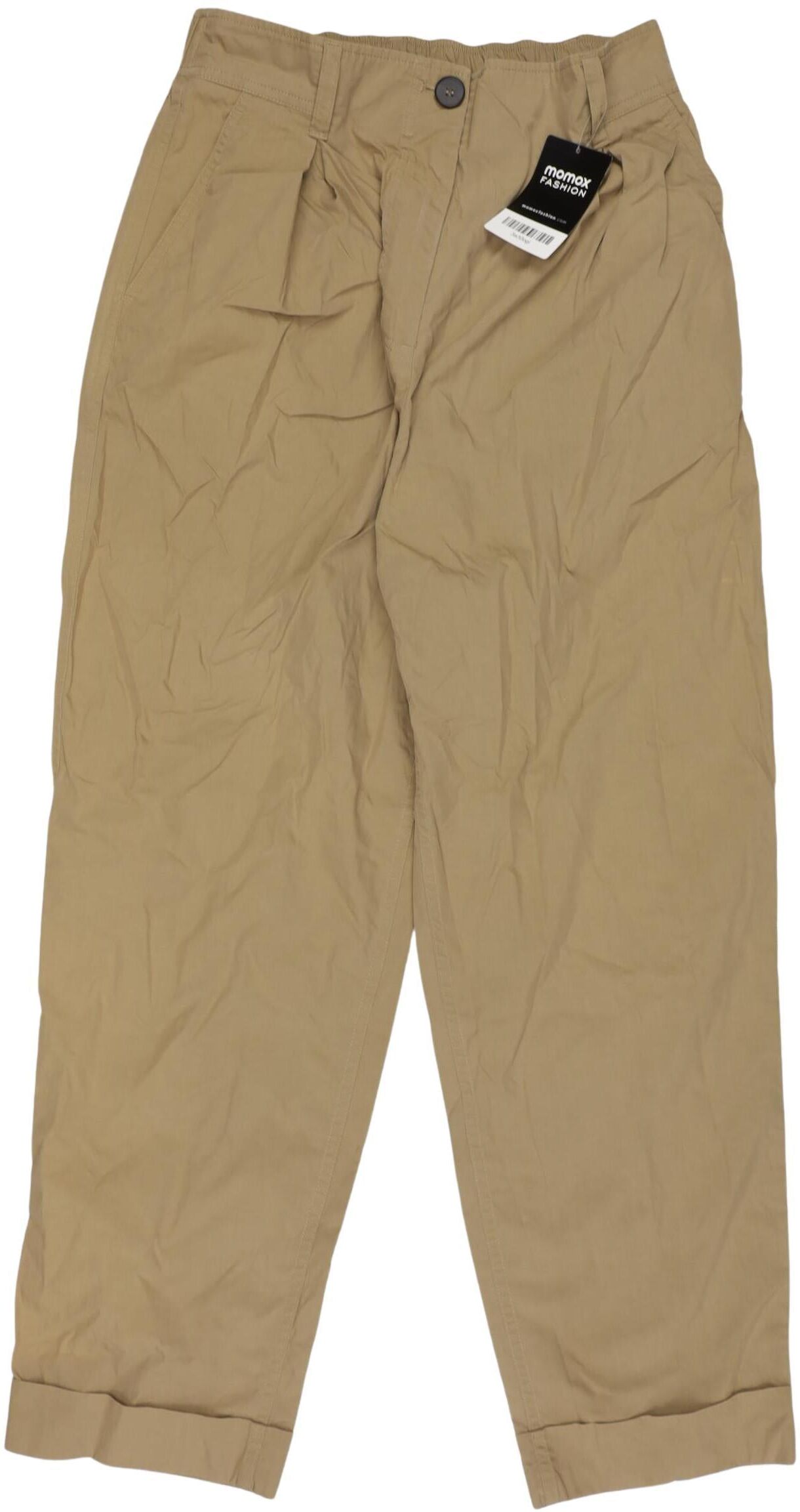 Massimo Dutti Damen Stoffhose, Beige, Gr. W26, kein / Etikett - Second Hand
