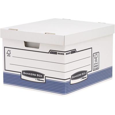 Bankers Box Archivbox groß BxHxT 38,7x29,4x44,5cm blau/weiß