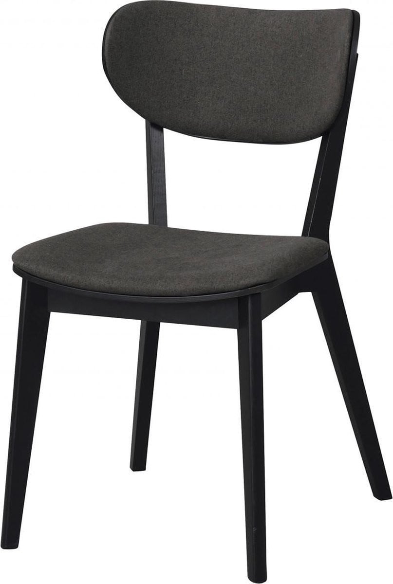 Rowico Home Kato Eikenhouten Eetkamerstoel Zwart met Grijze Zitting - Scandinavisch Design