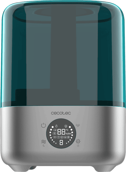 Humidificador - Cecotec Breezecare 2900 Smart Expert, 300 ml/h, Depósito de 4,5 L, Pantalla táctil, Mando, Higrostato y temporizador, Azul