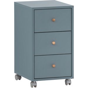Möbelpartner Rollcontainer Serie 500, aus Holz, fjord, mit 3 Schubladen
