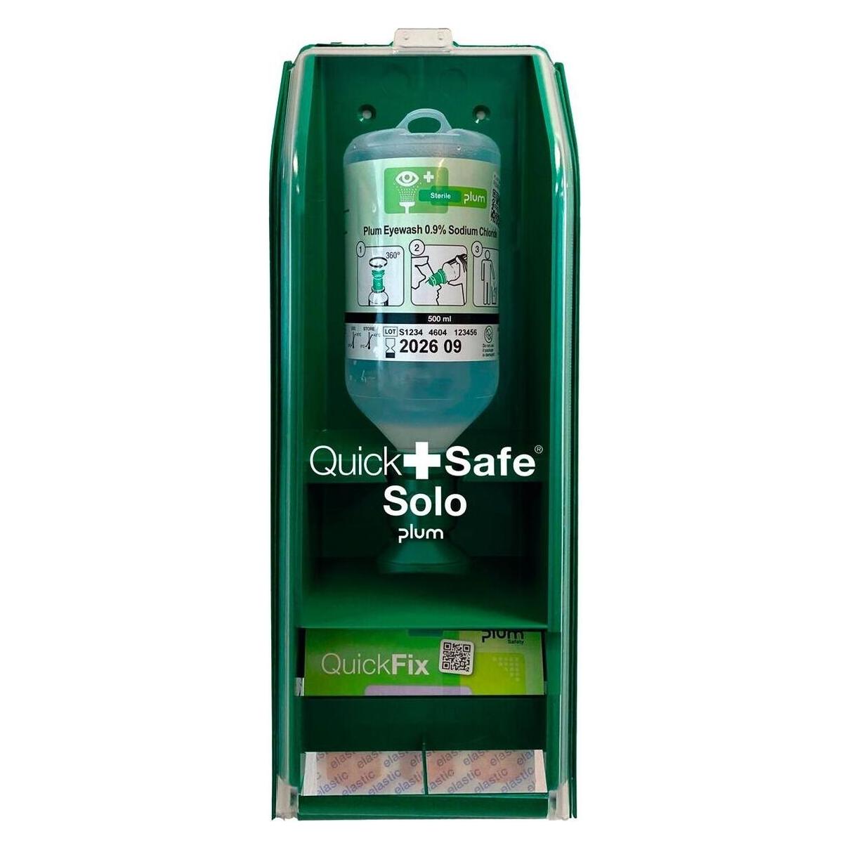 Plum Augenspülstation QuickSafe Solo 0,5 l + Pflasterrefill B140 mm Haltbarkeit 3 Jahre(ungeöffnete Fl... (1x) (5192)