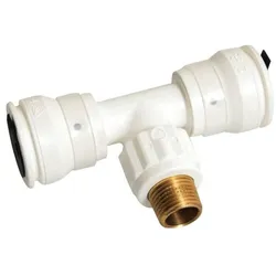 Aluverbund Steckfitting Henco Vision T-Stück Außengwinde 20 x 2 - 1/2" - 20 x 2