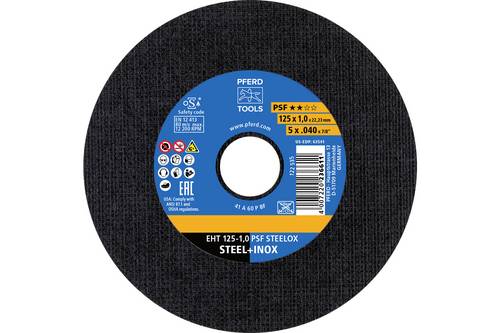 PFERD TOOLS EHT 125-1,0 PSF STEELOX (TIN 10) 69121091 Trennscheibe 125mm 10St.
