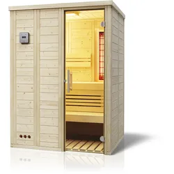 Infraworld Sauna Vitalis 148 Complete - 40 mm Massivholzsauna Ohne Ofen/Steuerung