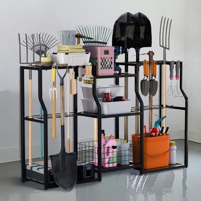 UNHO Garden Tool Organizer Stand Organization Yard Tool Racks with wheels