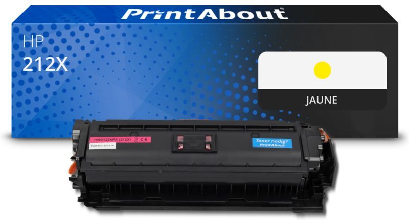 PrintAbout Toner compatible HP 212X (W2122X) - Jaune - Grande capacité Jaune
