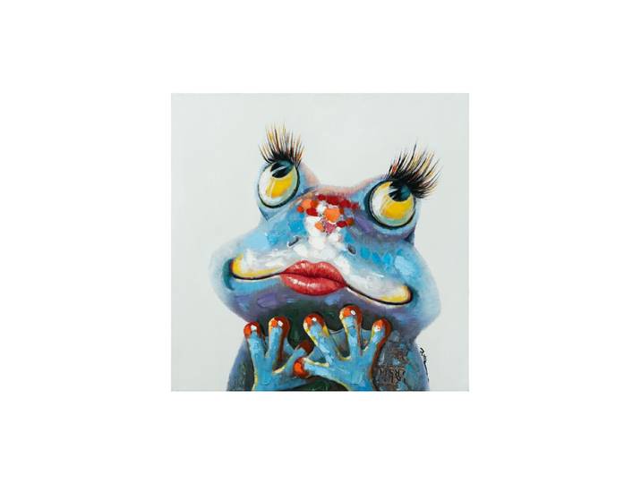 Handbemaltes Bild „Verliebter Frosch“ 70 x 70 cm Multicolor Crea Collection