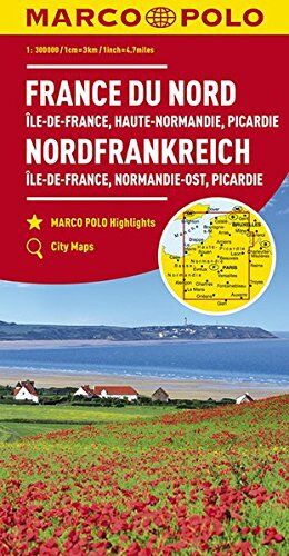 Collectif - MARCO POLO Karte Frankreich Nordfrankreich 1:300 000: Île-de-France, Normandie-Ost, Picardie (MARCO POLO Karten 1:300.000) - Preis vom 17.10.2026 19:25:27 h