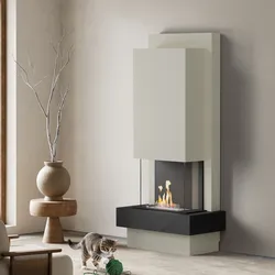 muenkel design Milano [moderner Design Ethanolkamin]: Nero (Schiefer schwarz) - Planika Senso - weiß