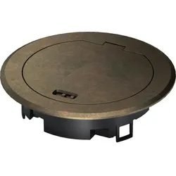 Hager BSR02MKM Metall Klappdeckel für Installationsdose R02 Alt Messing