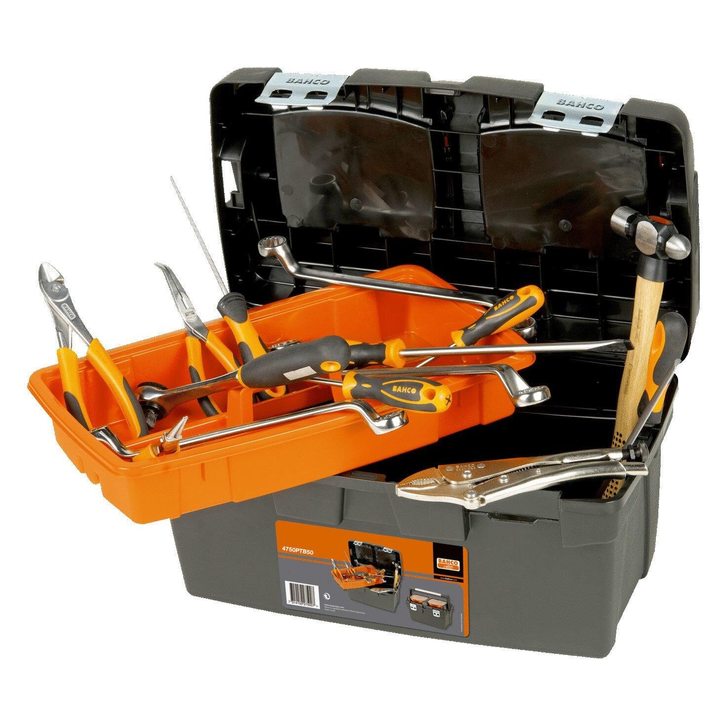Bahco Hoch belastbarer 500-mm-Kunststoff-Werkzeugkasten, 27 l (1 Teil) (4750PTB50)