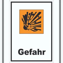HB-Druck Aufkleber Gefahrensymbol Explosionsgefahr Gefahr A0 (841x1189mm)
