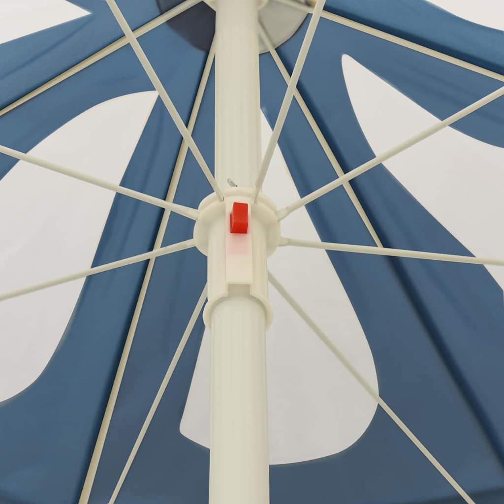 vidaXL Sombrilla de playa azul 240 cm Azul