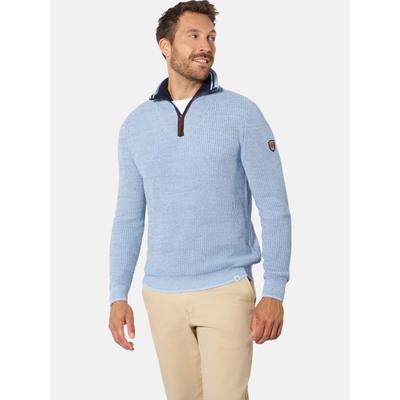 Strickpullover BABISTA "Pullover NOTAIO", Herren, Gr. XXL, blau (hellblau), Pullover Strickpullover