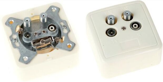 EDC Tomada Antena Exterior (2x SAT / TV / FM) Terminal - CABLETECH