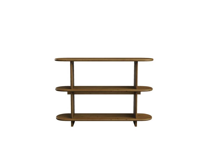 Bibliothèque en sapin marron 120 cm