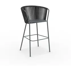 In- und Outdoor Barstuhl Daisy Rope - modernes Design dunkelgrau