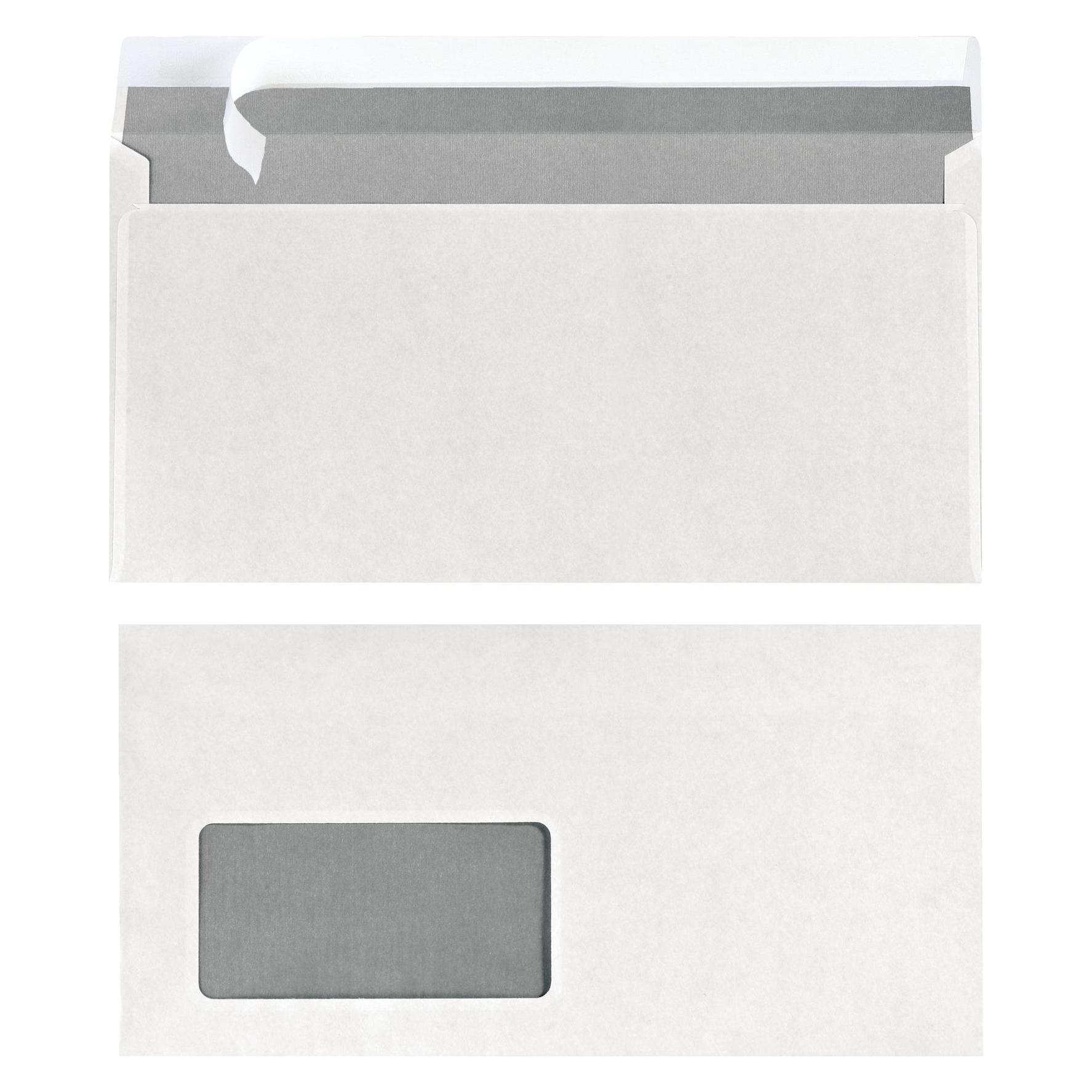 Herlitz Briefumschlag, DIN lang, mit Fenster, weiá (220 x 110 mm, 25x) (10836344)