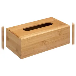 FIVE Taschentuchbox aus Bambus in Holzfarbe