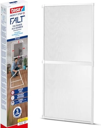Tesa Fliegengitter ALU FALT Ischutz Tür 2,2x1,0m weiss