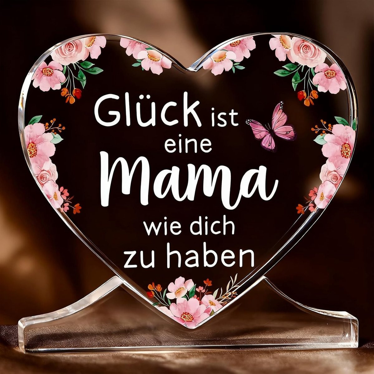 Hartvormige Acryl Decoratie voor Moederdag en Valentijnsdag