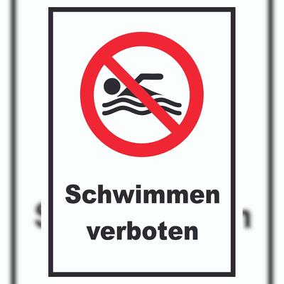 HB-Druck Schwimmen verboten Schild A2 (420x594mm)