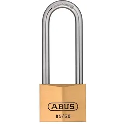 Abus, Vorhängeschloss, Zylindervorhangschloss 85/50HB80 gl Schlosskörperbreite 50 mm Messing gleichschliessend 2726