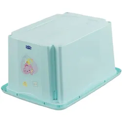 keeeper, Spielzeugaufbewahrung, Aufbewahrungsbox karolina Peppa Pig, 15 Liter Dreh-/Stapelbox mit Deckel, aus PP, aquamarine, mit (15 l, 28.50 x 38 x 20.50 cm)