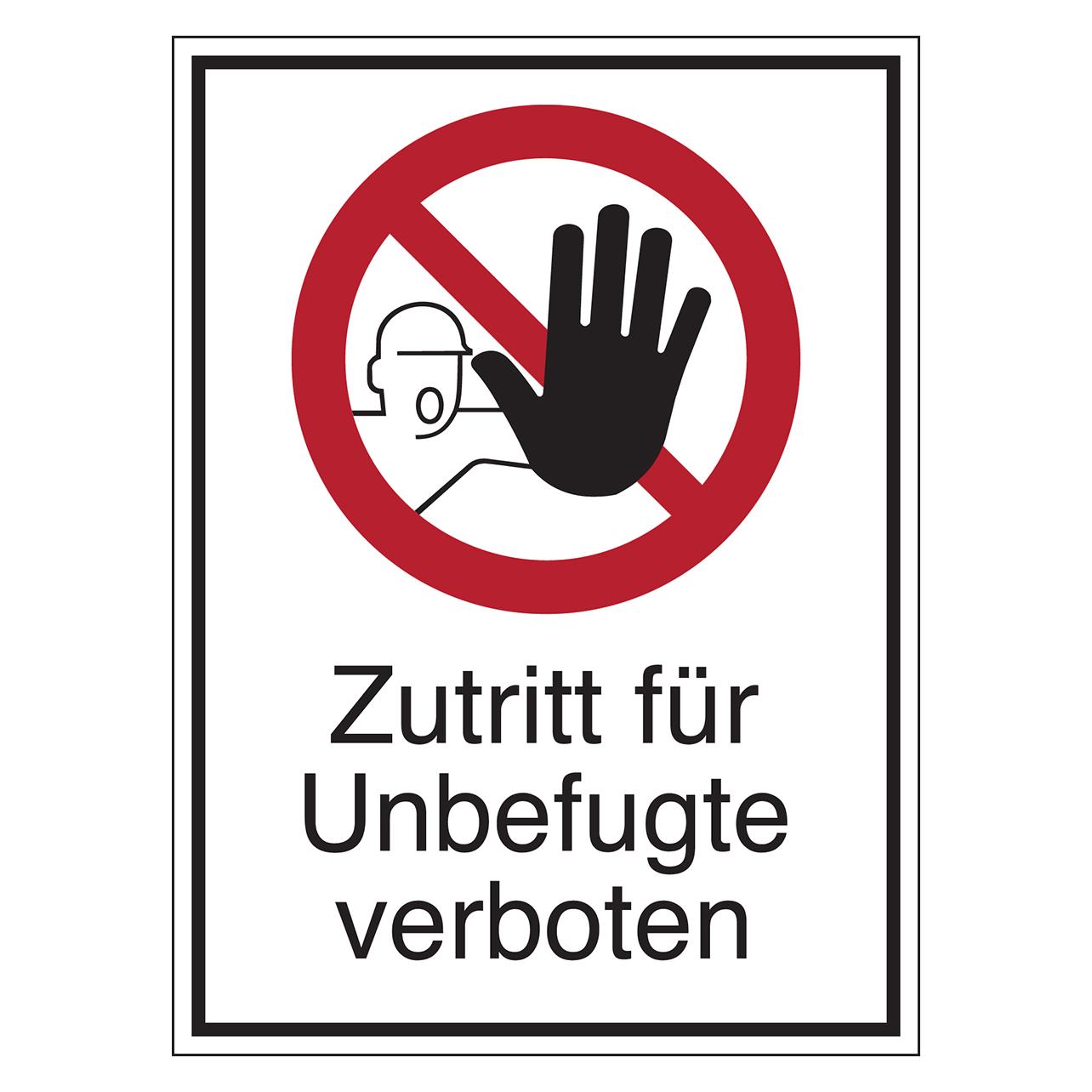 Brady STD-146-262X371-B7527, Verbotsschilder - Zutritt für Unbefugte verboten (801115)