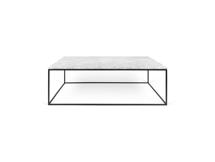 Salontisch Nissa weiss, schwarz Marmor/Metall B 120 T 75 cm