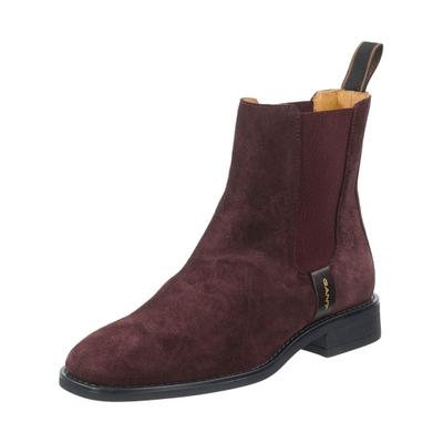 Stiefelette GANT "Gant Stiefelette Nubukleder/Textil", Damen, Gr. 41, wine, Nubukleder, Textil, Schuhe Stiefelette