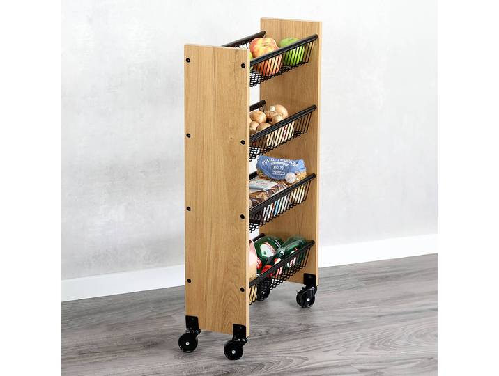 Chariot de cuisine Kesper sur roulettes 45 x 77 x 17cm Marron