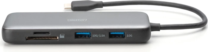 DIGITUS USB-C Docking Station 8-Ports 2xHDMI 3xUSB3.0 1xRJ45 1xSD 1xMicroSD 1xUSB-CPD