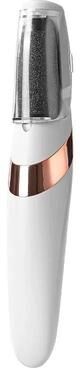 Uplift Treasures Rechargeable Electric Foot Callus Remover With Dual Speed And 2 Roller Heads white