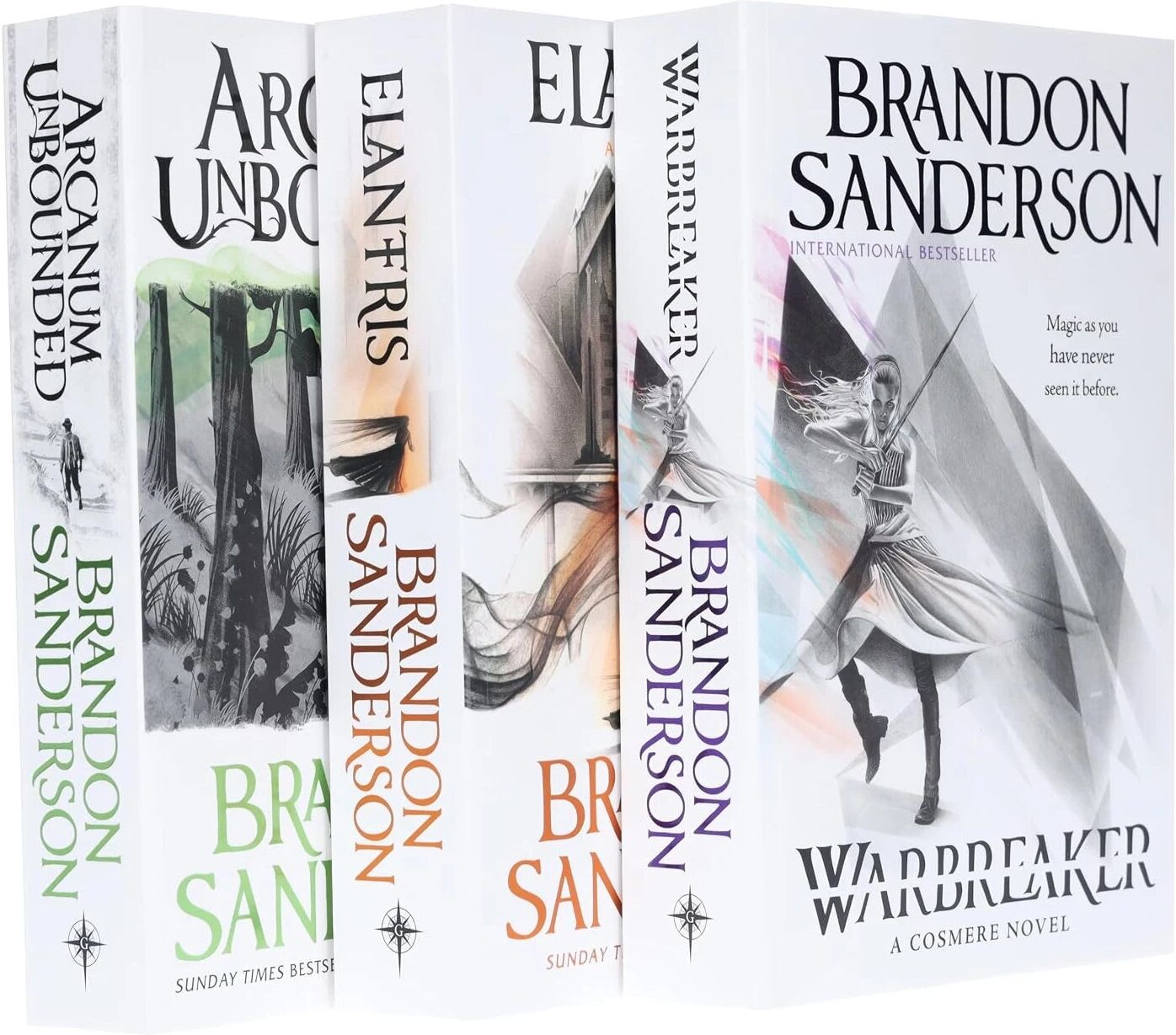 Gollancz Brandon Sanderson Collection 3 Books Set (Arcanum Unbounded, Elantris and Warbreaker)