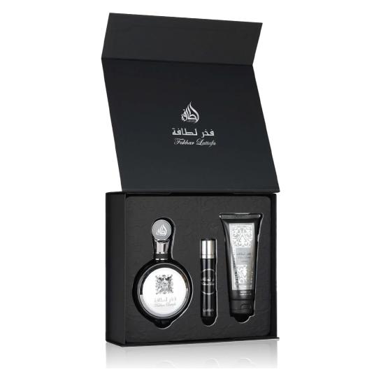 Lattafa 3p Gift Set Fakhar Men (Körperpflegeset, Parfum Set) (6290362349419)